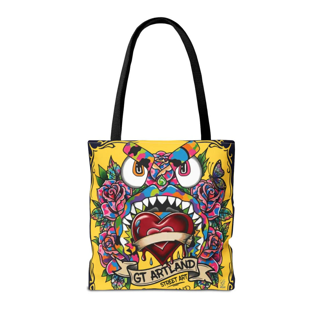 Colorful Gape Tattoo Monster Heart Tote Bag Designer Lucky Gold Edition |