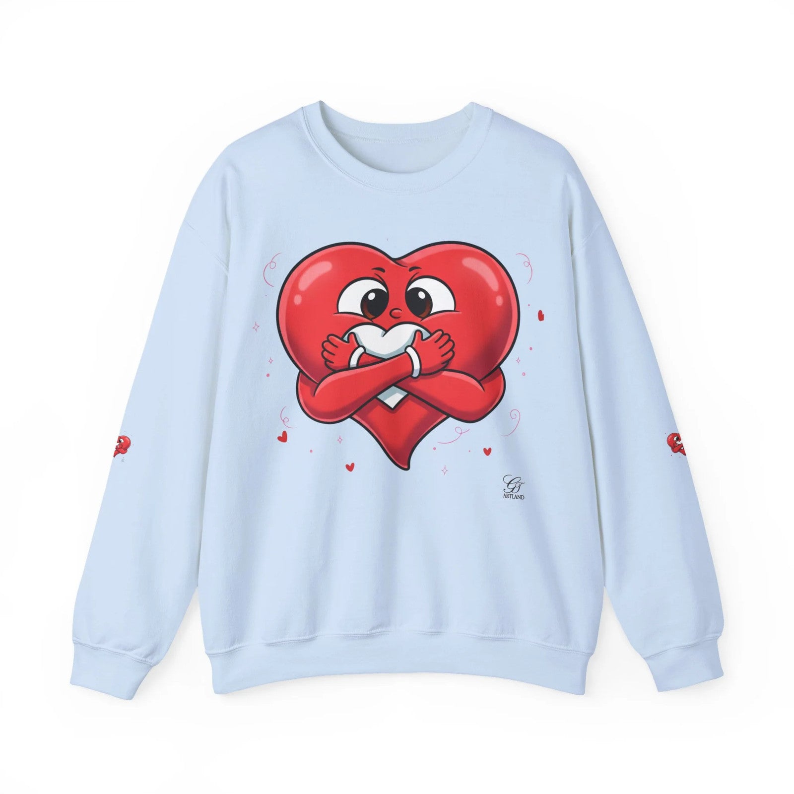 Cute Heart Holding Heart Unisex Heavy Blend™ Crewneck Sweatshirt by GT Artland
