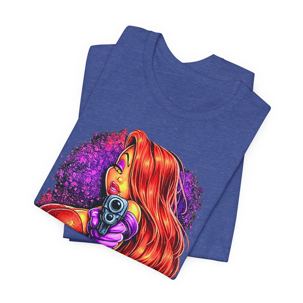 Rabbit Pinup Girl T-Shirt | Retro Comic Femme Fatale Graphic Tee by GT Artland