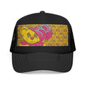 Yellow Teddy with Pink Beanie Trucker Hat | Sparkle Sequin Patch by GT Artland