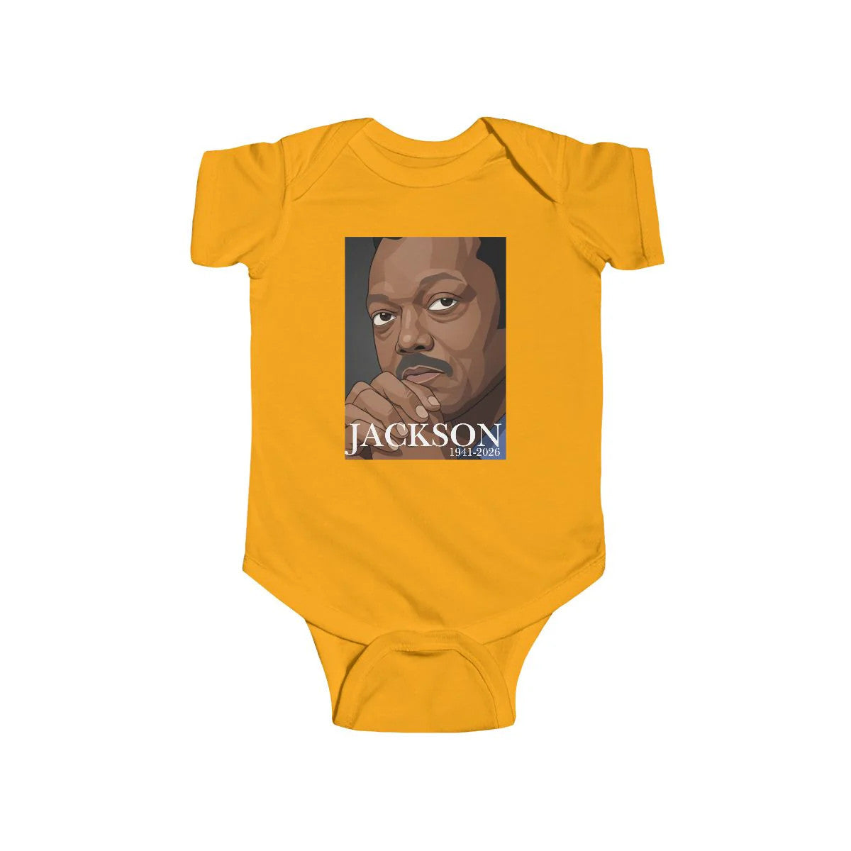 Jesse Jackson Urban Memorial Style Infant Fine Jersey Bodysuit by GT Artland