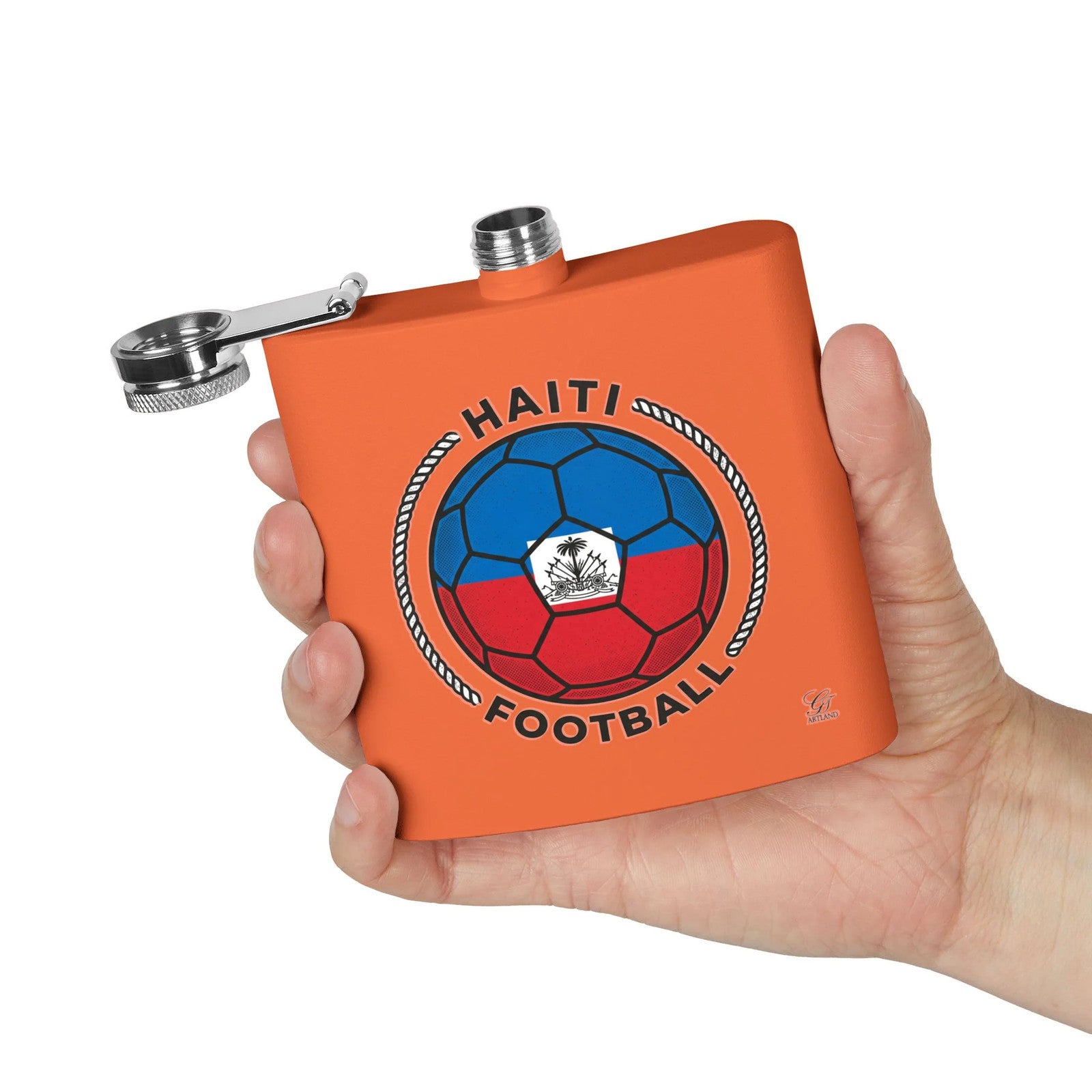 Haitian Football 6oz Stainless Steel Soccer Ball Flask