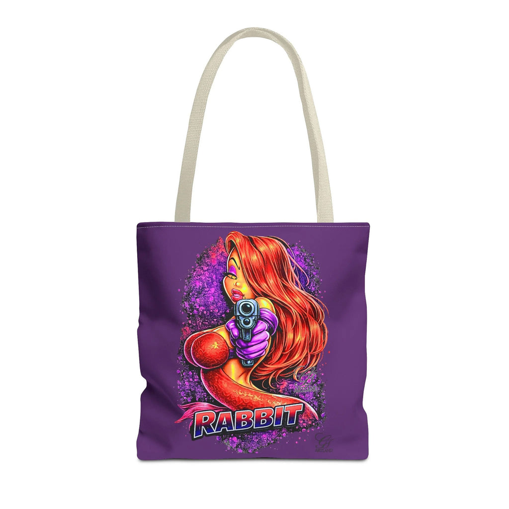 Red-Haired Femme Vixen Rabbit Jess Fatale Illustration Tote Bag | Retro Pinup