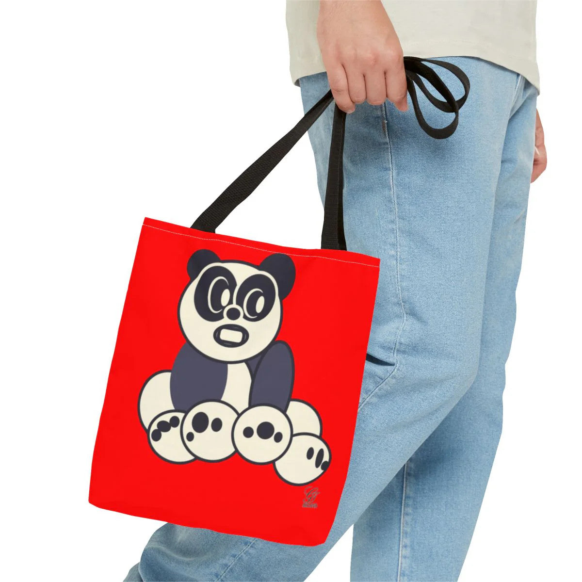 Urban Panda GT Red dye Designer Tote Bag Designer | All-Over Print by GT Artland