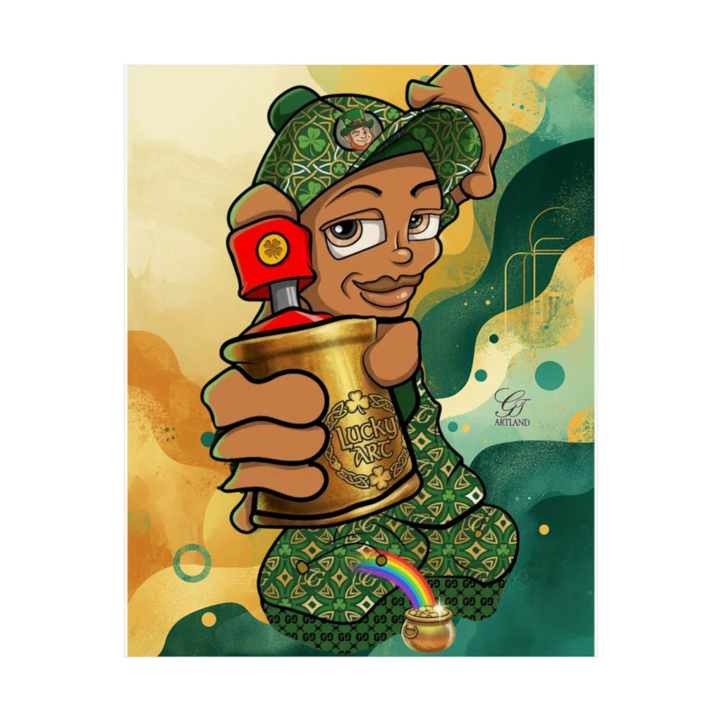 Spray Can Kid "Lucky Art" Edition Urban Toon Matte Vertical Posters by GT