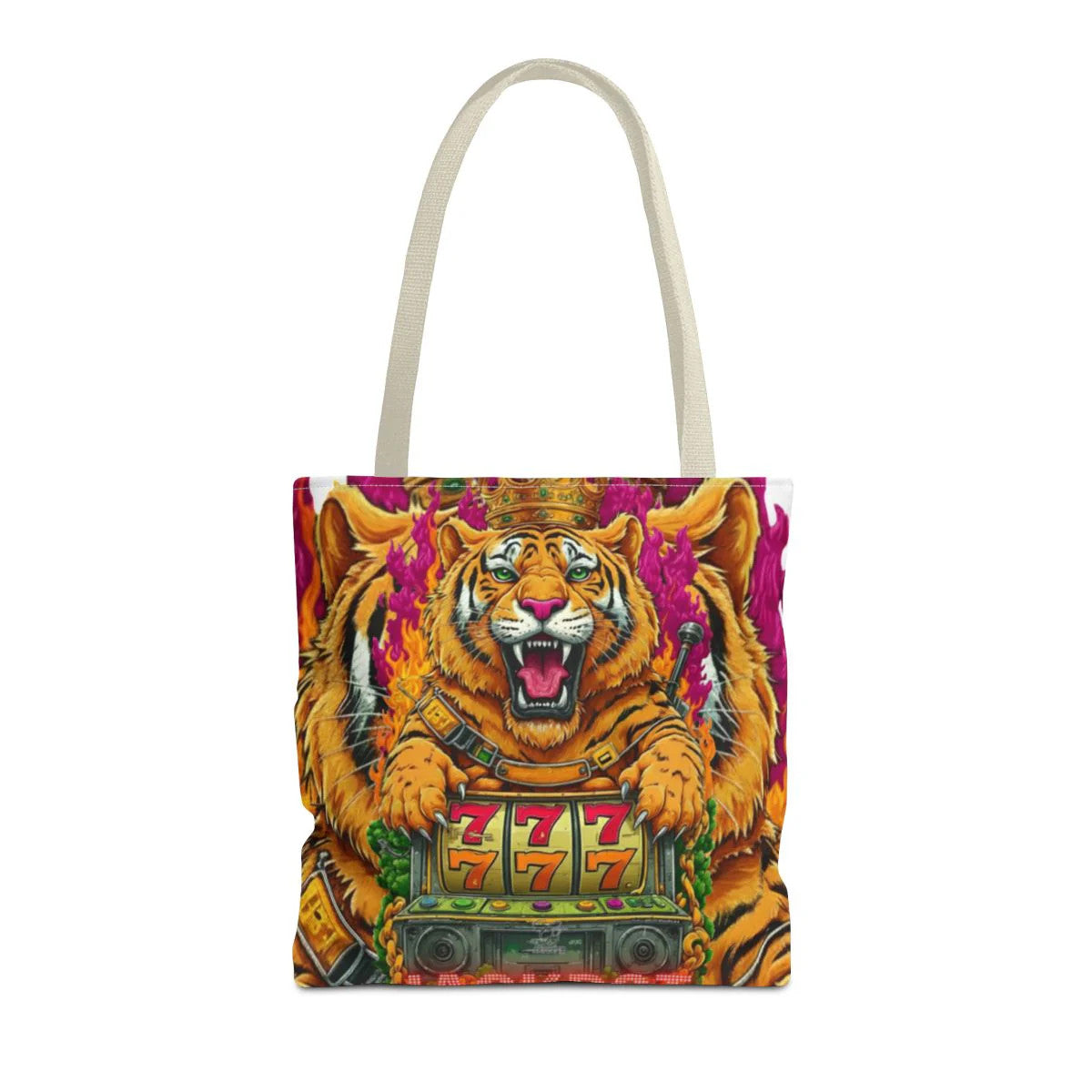 Tiger Spirit "Jackpot" Lucky Edition Casino Style HD Tote Bag Designer |