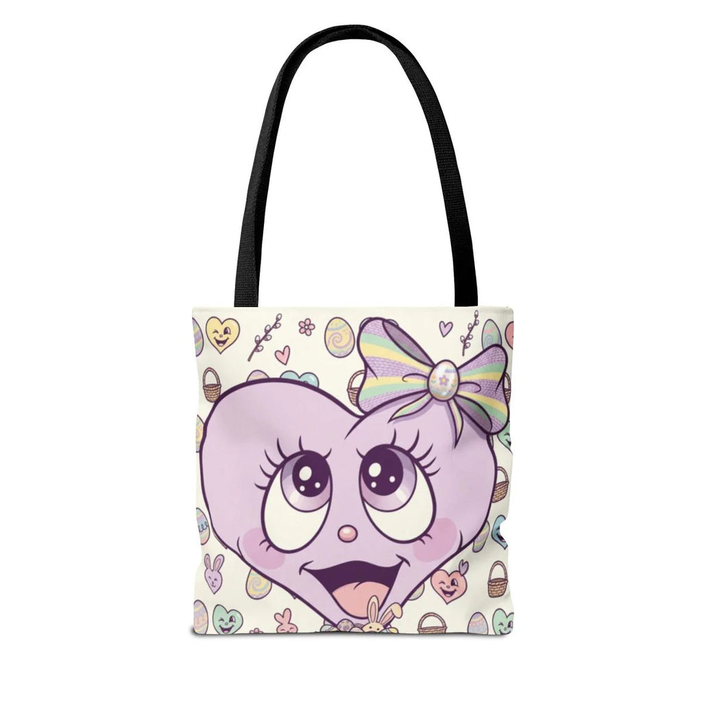 Easter Love Hunt Heart with Bow Designer Tote Bag by GT Artland