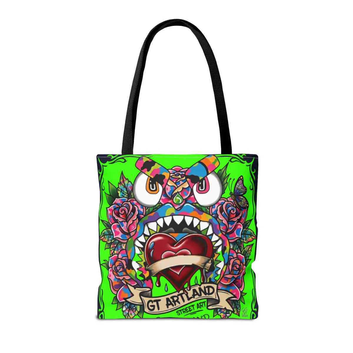 Colorful Gape Tattoo Monster Heart Tote Bag Slime Green Designer Edition |