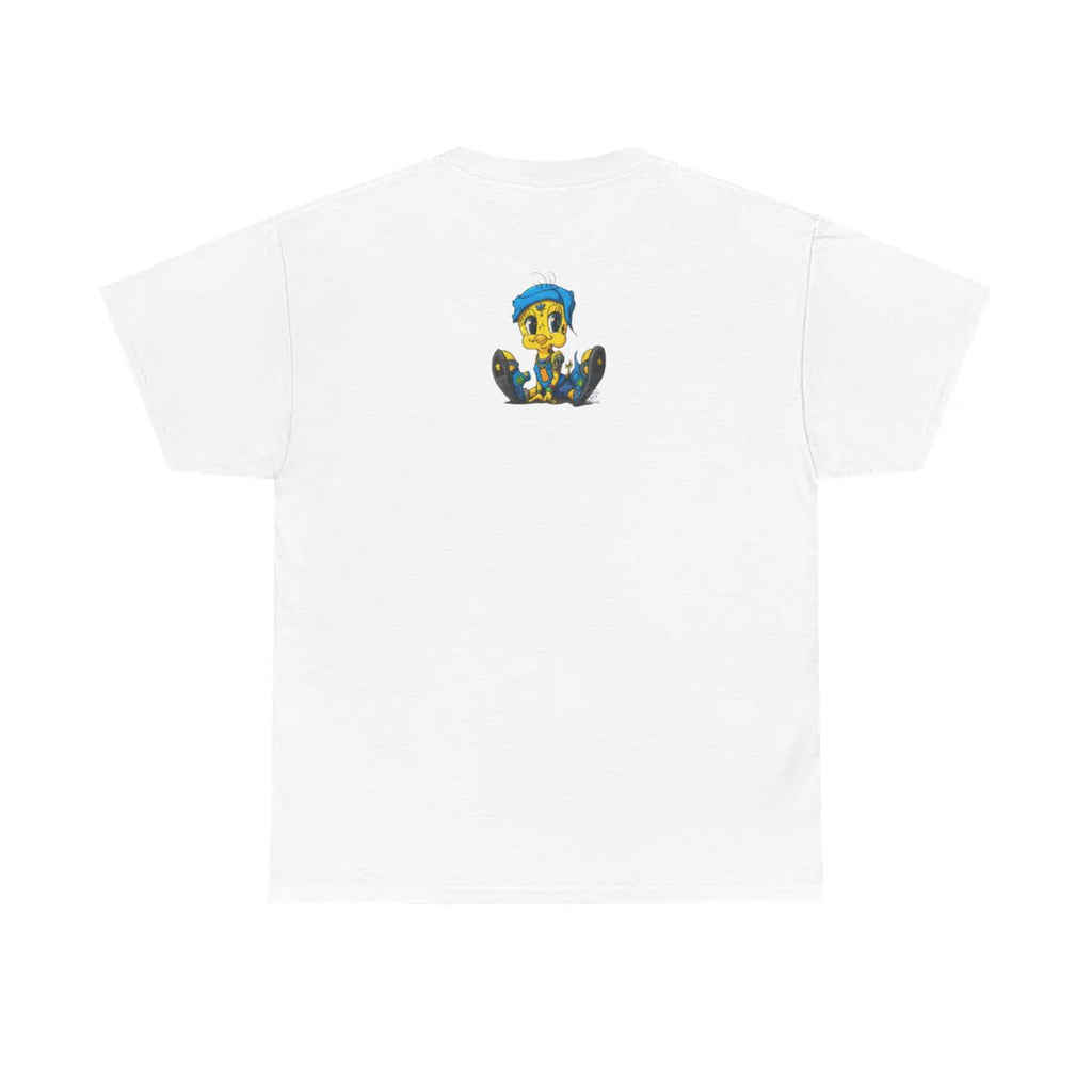 Blue Bandana Ghetto Tweet Bird Designer Unisex style Heavy Cotton Tee BY GT