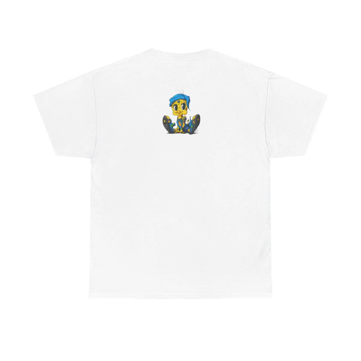 Blue Bandana Ghetto Tweet Bird Designer Unisex style Heavy Cotton Tee BY GT