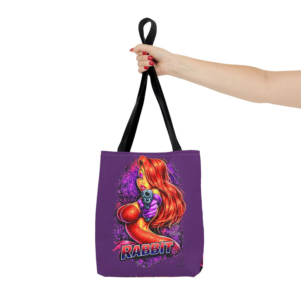 Red-Haired Femme Vixen Rabbit Jess Fatale Illustration Tote Bag | Retro Pinup