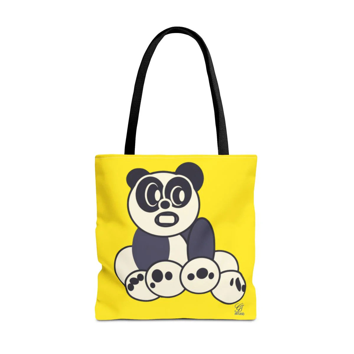 Urban Panda GT Lucky Yellow Designer Tote Bag Designer | All-Over Print by GT