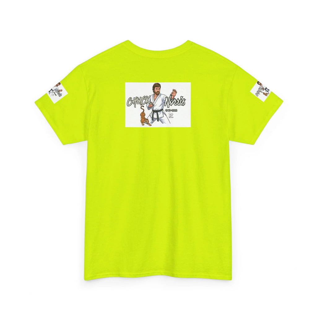 Chuck Norris Legend Martial Artist Cartoon with Tiger Tee | Retro Karate
