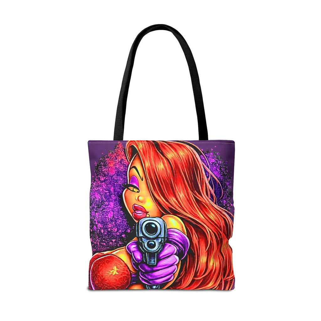 Red-Haired Femme Vixen Rabbit Jess Fatale Illustration Tote Bag | Retro Pinup