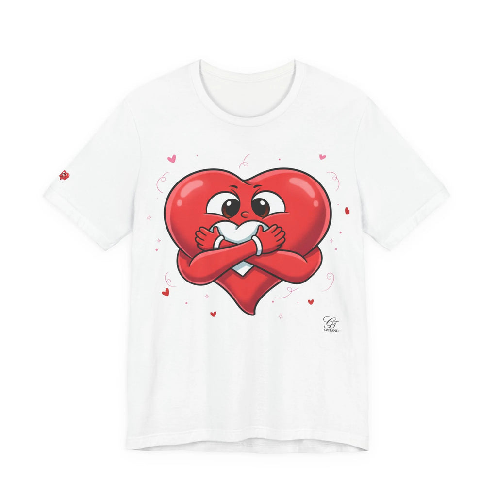 Cute Heart Holding Heart Love Unisex Jersey Short Sleeve Tee by GT Artland