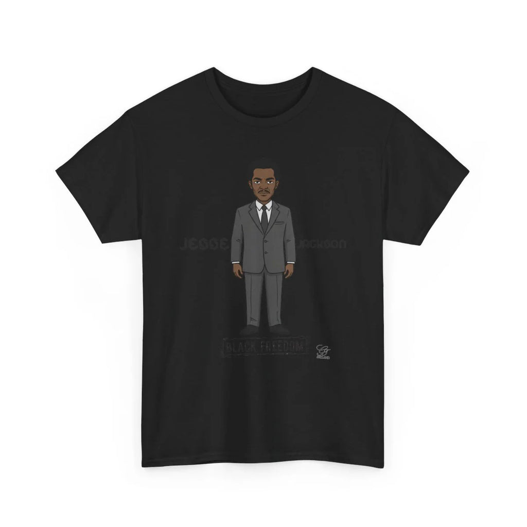 Jesse Jackson Urban Cartoon Unisex Heavy Cotton Tee by GT Artland
