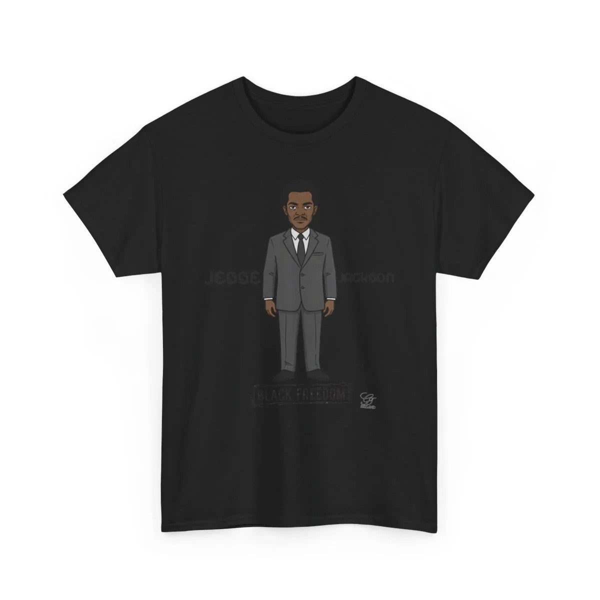Jesse Jackson Urban Cartoon Unisex Heavy Cotton Tee by GT Artland