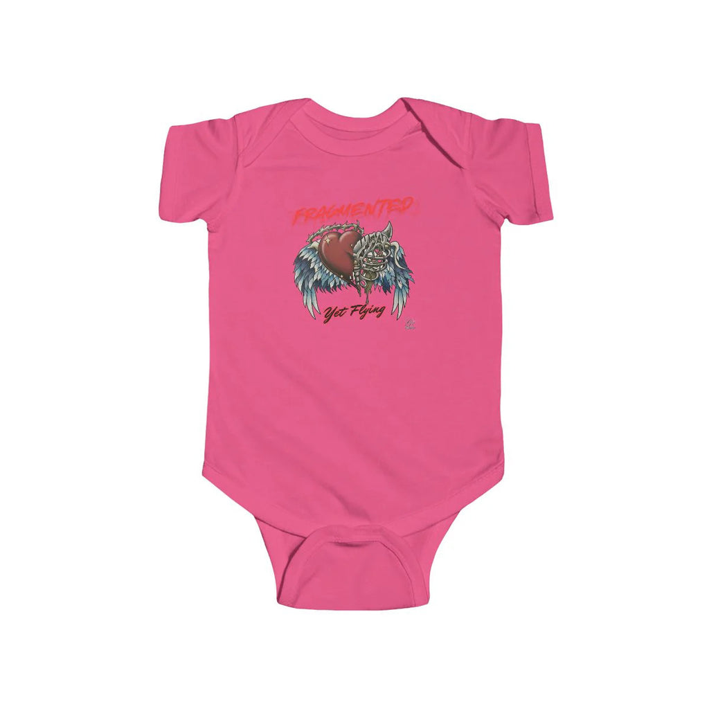 "Fragmented Yet, Flying" Motivational Infant Fine Jersey Bodysuit by GT Artland