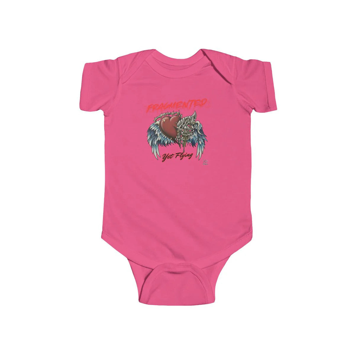 "Fragmented Yet, Flying" Motivational Infant Fine Jersey Bodysuit by GT Artland