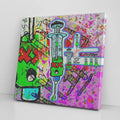 Corona Needle Dead Crack Square Canvas Wrap by GT Artland