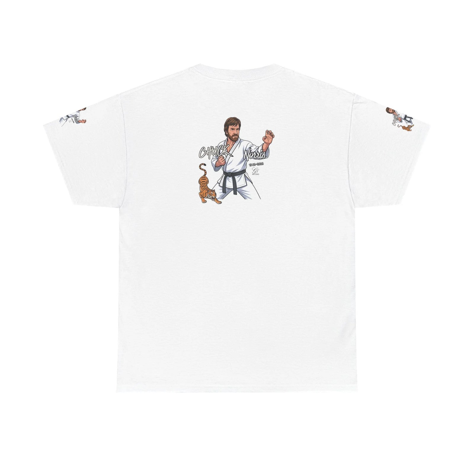 Chuck Norris Karate Pose T-Shirt | Tiger Illustration, Martial Arts Tee by GT