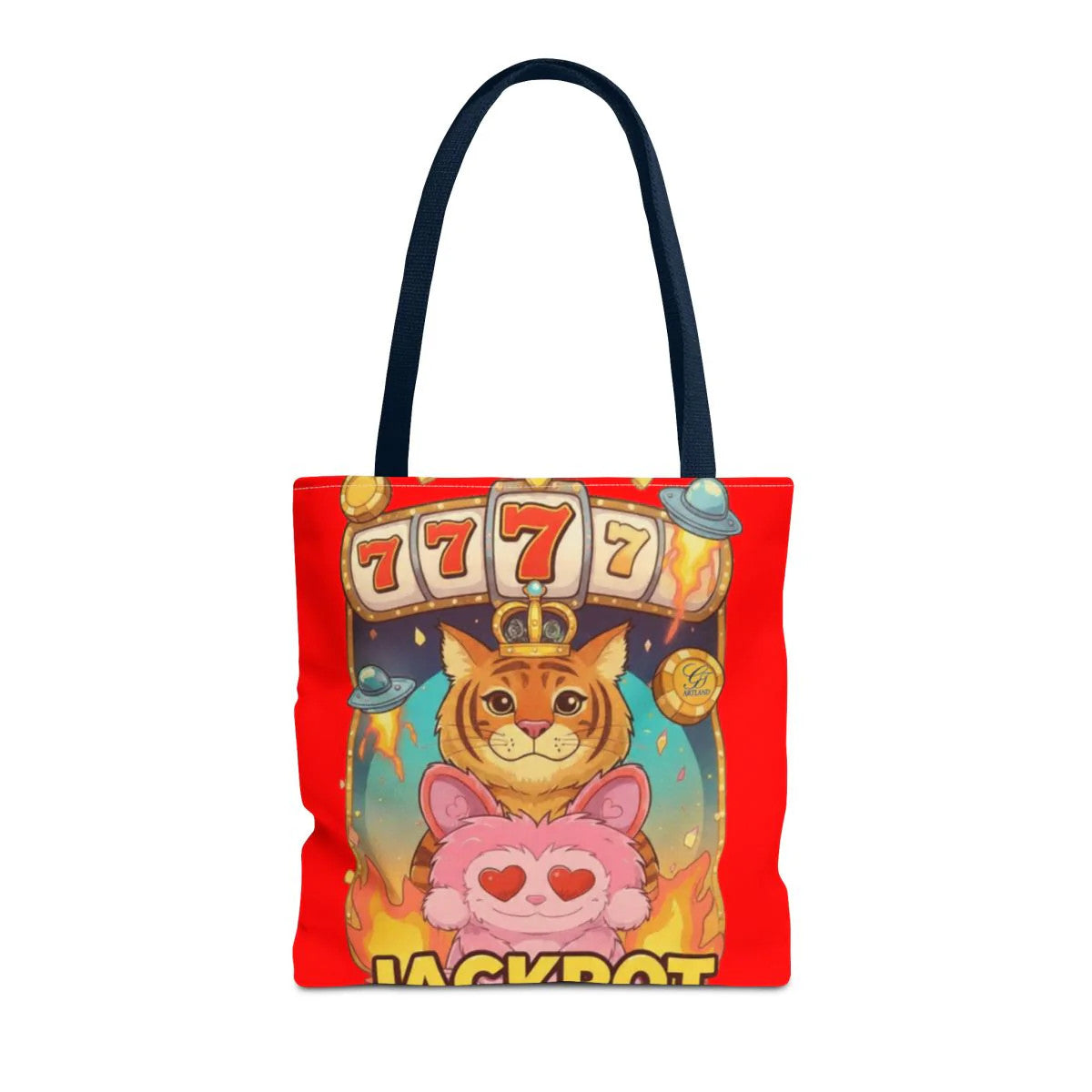 Jackpot "777" Tiger Bubu Casino Style HD Tote Bag Designer | All-Over Print by
