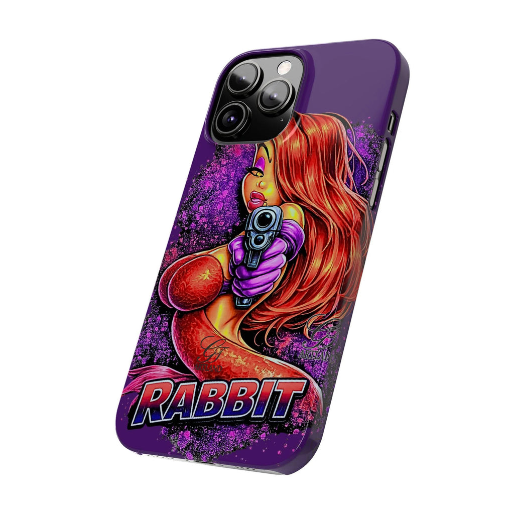 Pinup Rabbit Vixen Gun Girl Phone Case | Slim Phone Cases by GT Artland