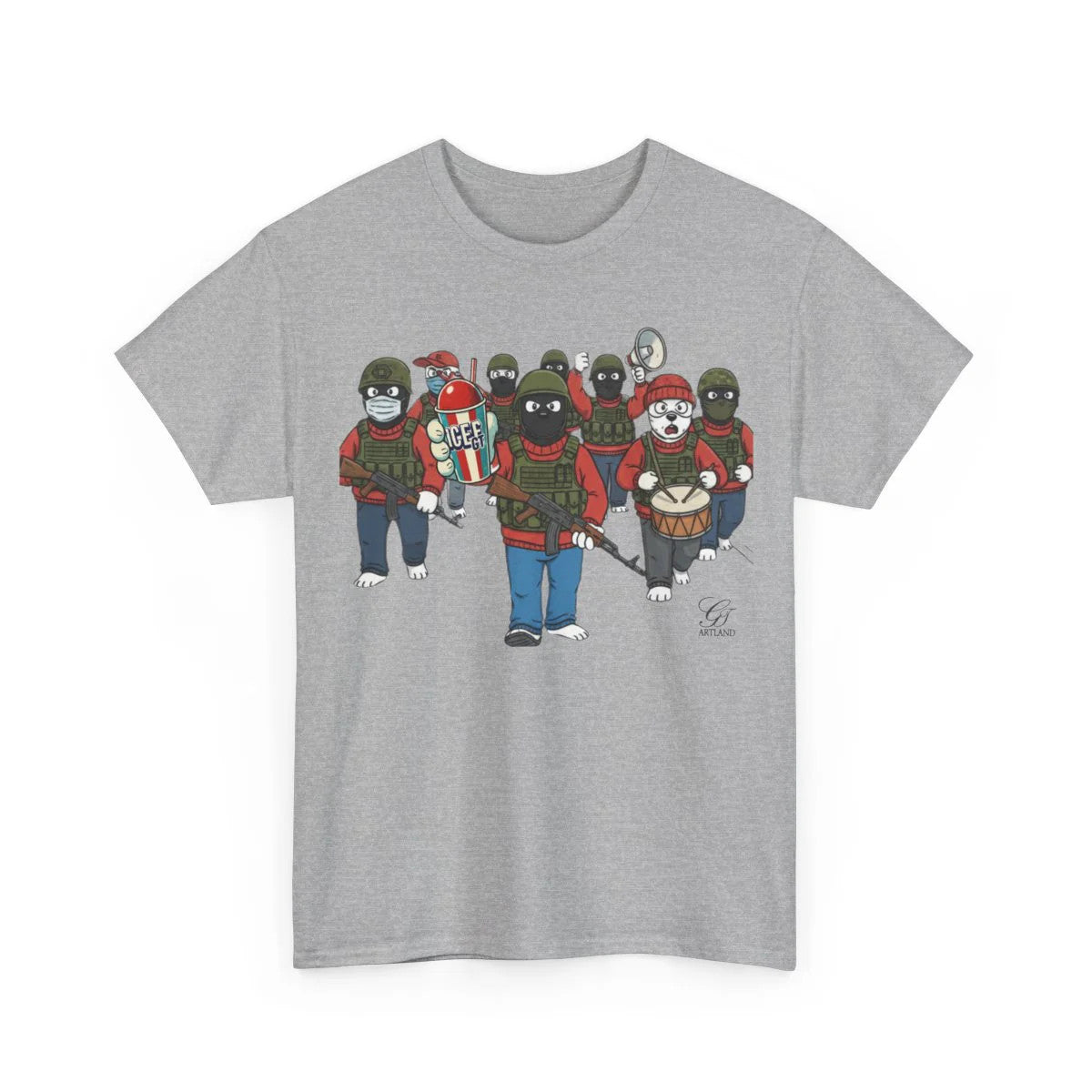 ICE Protesting Unisex Heavy Cotton Tee BY GT ARTLAND