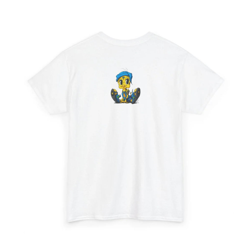 Blue Bandana Ghetto Tweet Bird Designer Unisex style Heavy Cotton Tee BY GT