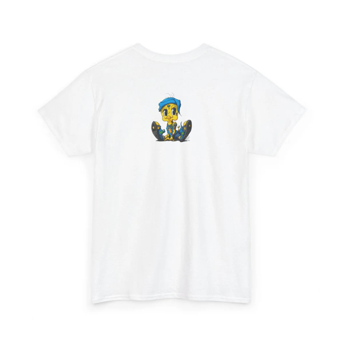 Blue Bandana Ghetto Tweet Bird Designer Unisex style Heavy Cotton Tee BY GT