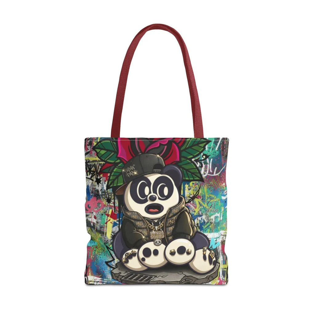 Hip Hop Panda Urban Designer Tattoo Rose Splash Tote Bag Designer | All-Over