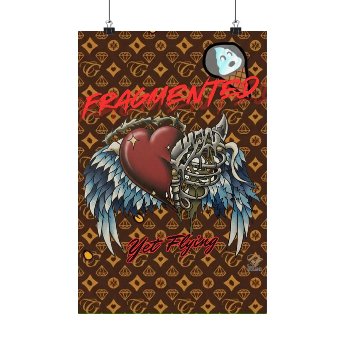 Fragmented Yet Flying High Fashion Graffiti Designer Matte Vertical Posters by