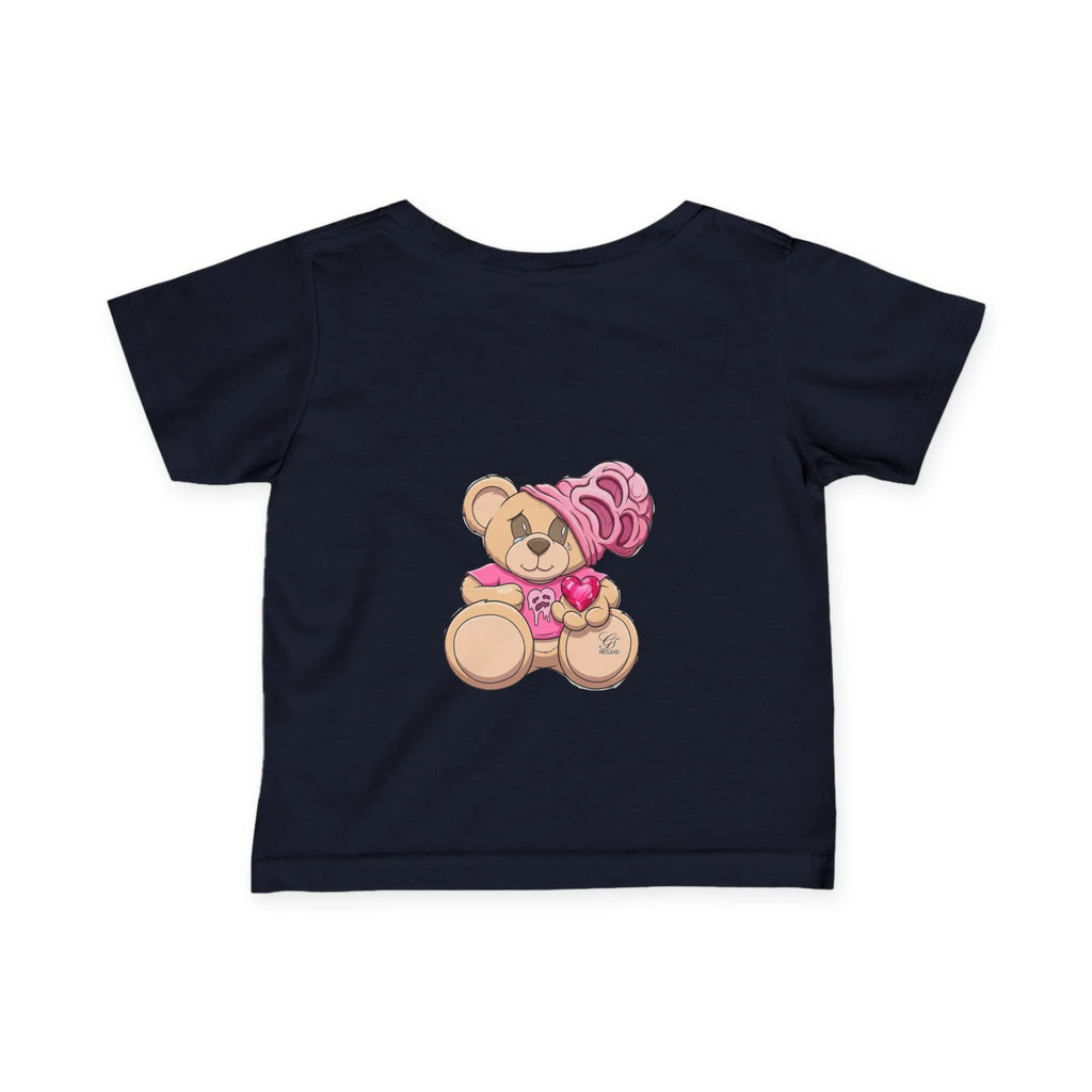Teddy Bear with Heart Tees Infant Tee | Cute Pink Bear Baby Shirt by GT Artland