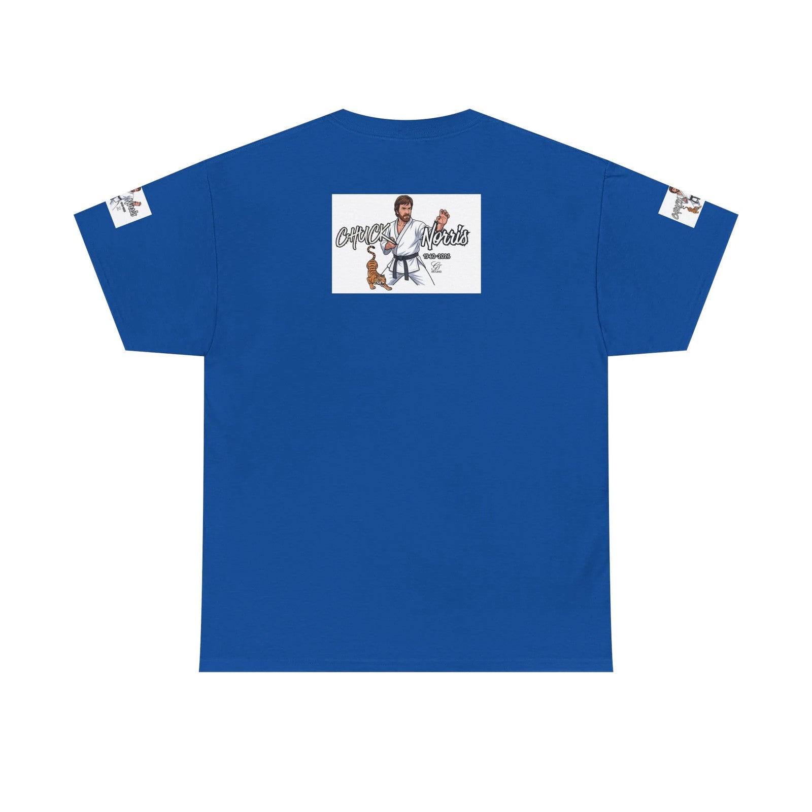 Chuck Norris Legend Martial Artist Cartoon with Tiger Tee | Retro Karate