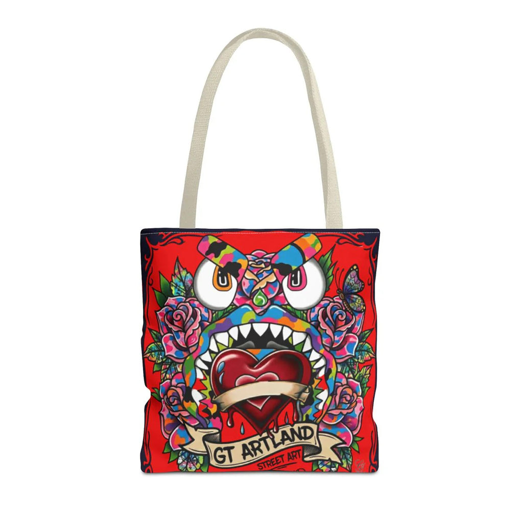 Colorful Gape Tattoo Monster Heart Tote Bag Bloody Red Designer Edition |