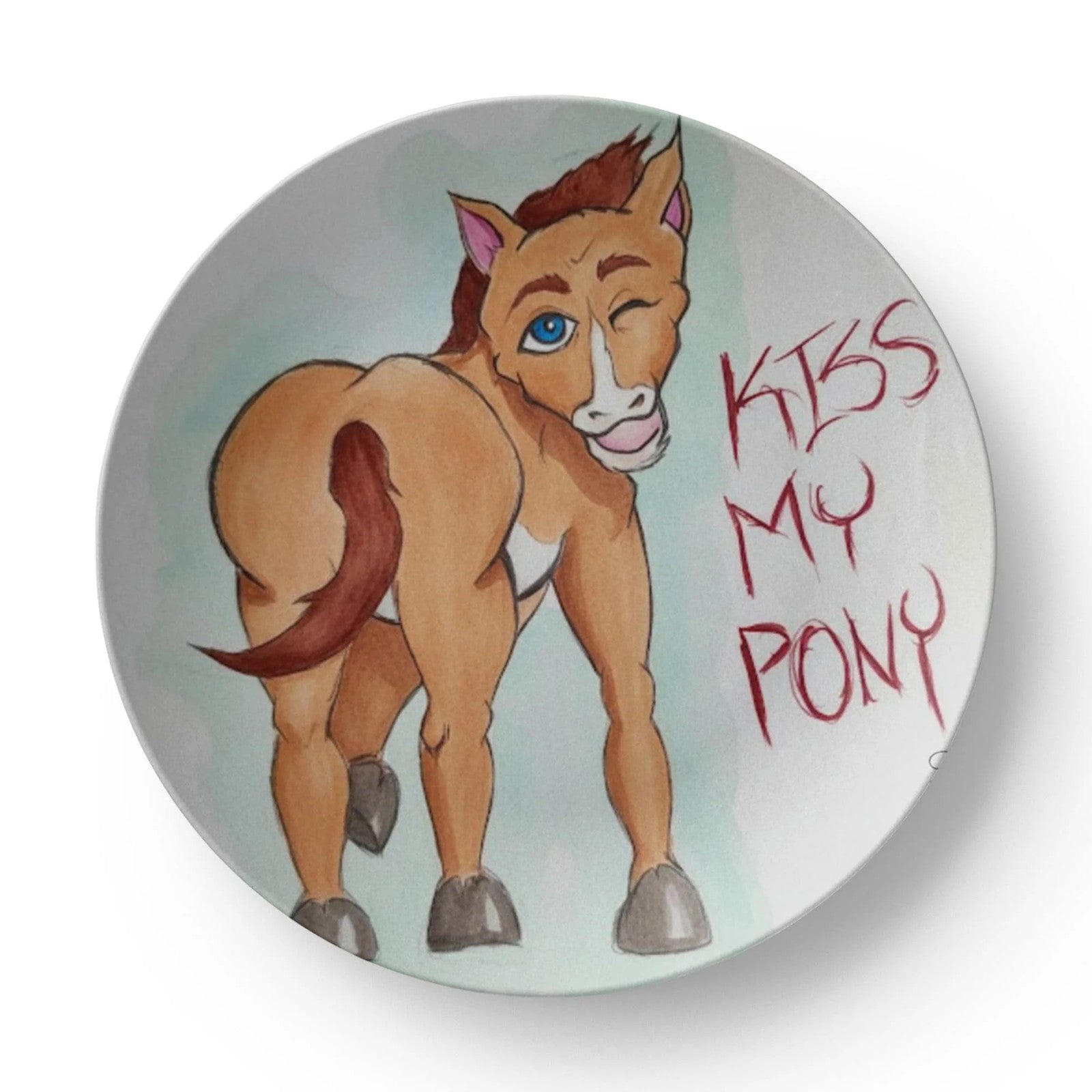 Kiss My Pony 10” Plate by GT Artland