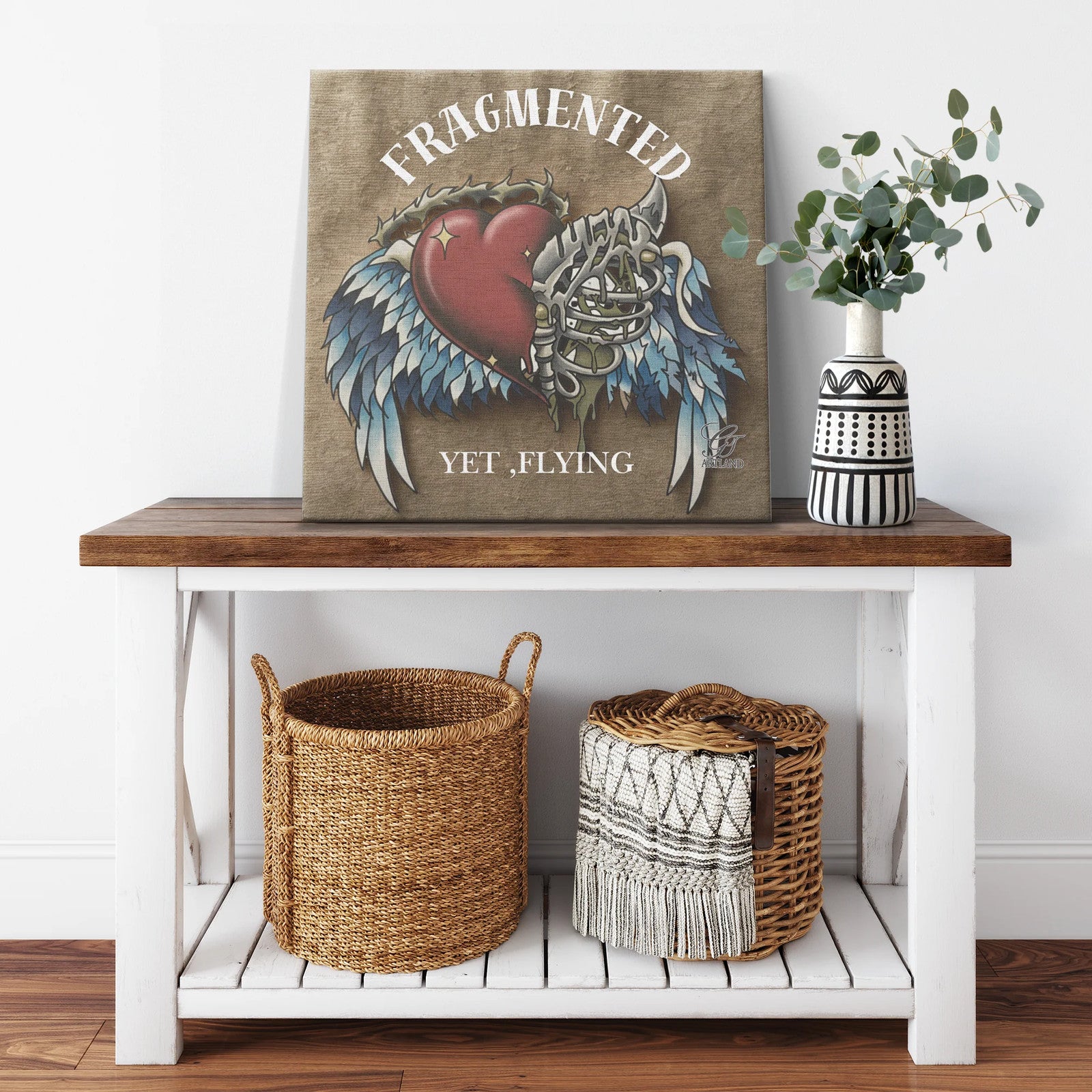 "Fragmented Yet, Flying" Motivational Canvas Wrap by GT Artland