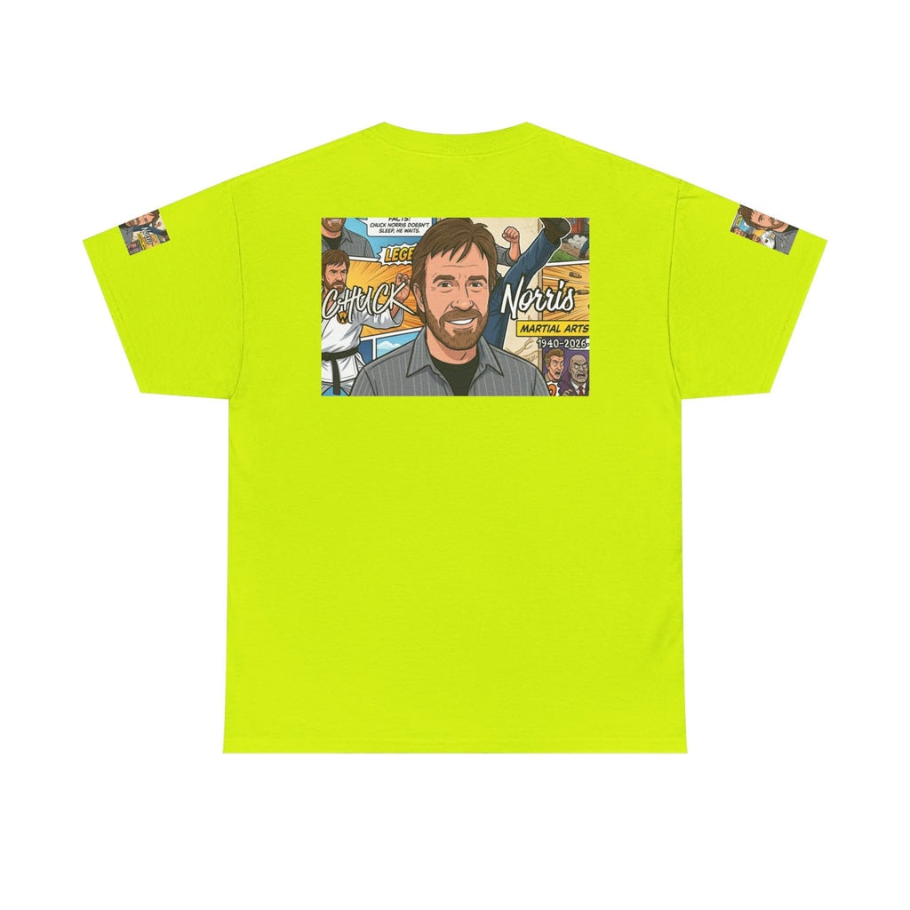 Chuck Norris Legacy Retro Martial Artist Portrait T-Shirt | Comic Style