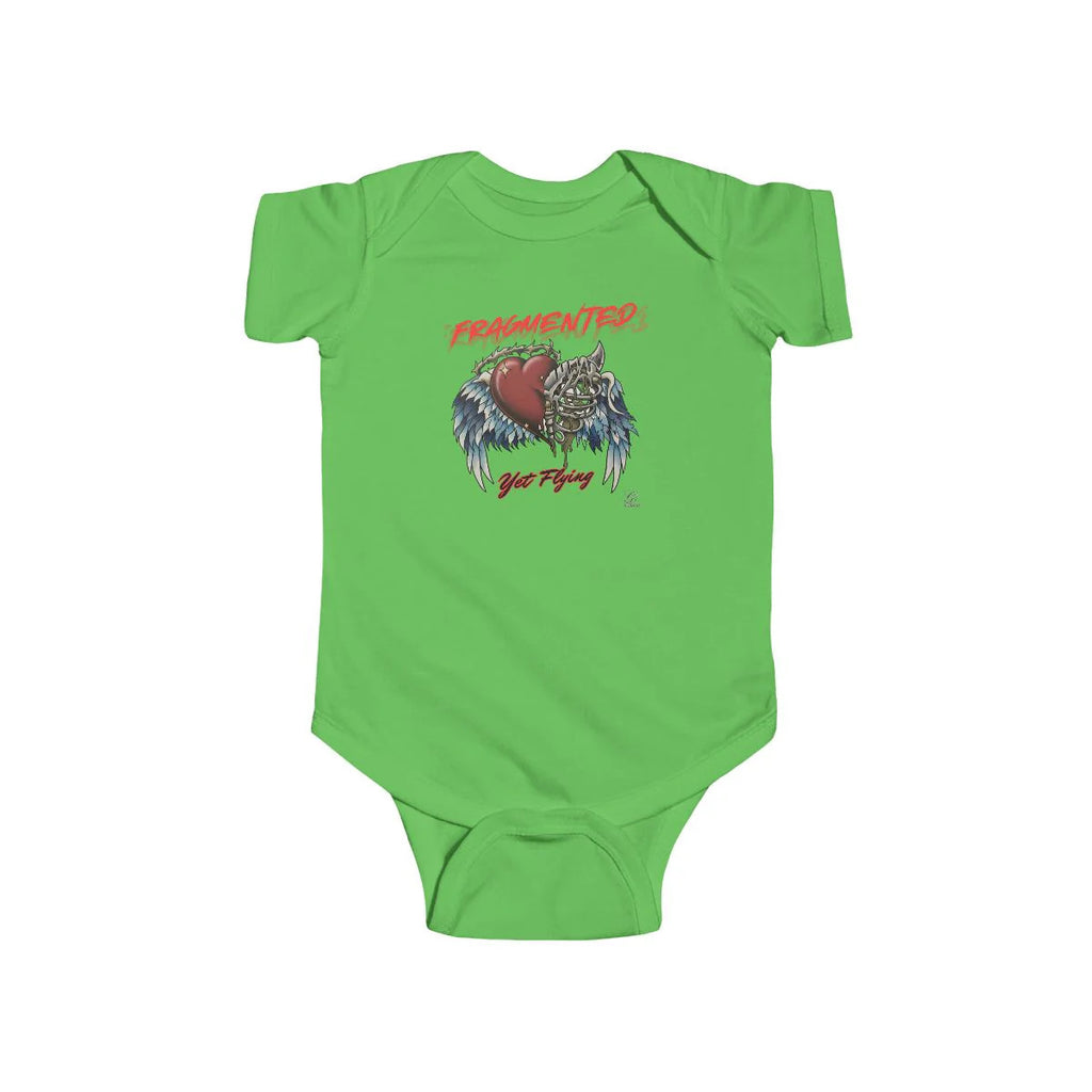 "Fragmented Yet, Flying" Motivational Infant Fine Jersey Bodysuit by GT Artland