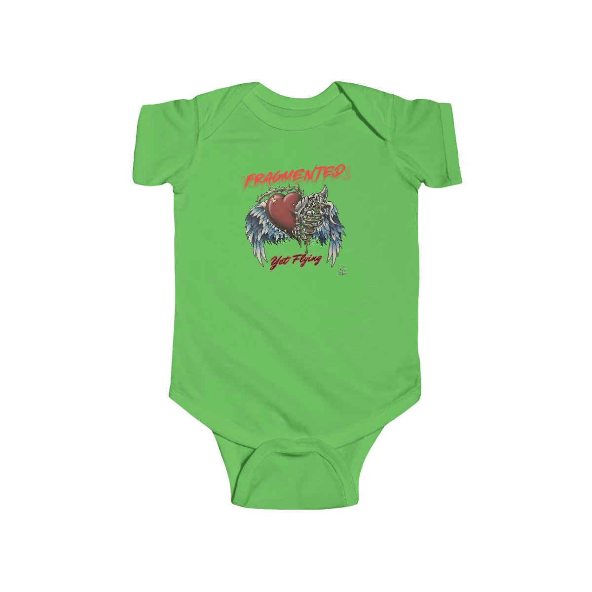 "Fragmented Yet, Flying" Motivational Infant Fine Jersey Bodysuit by GT Artland