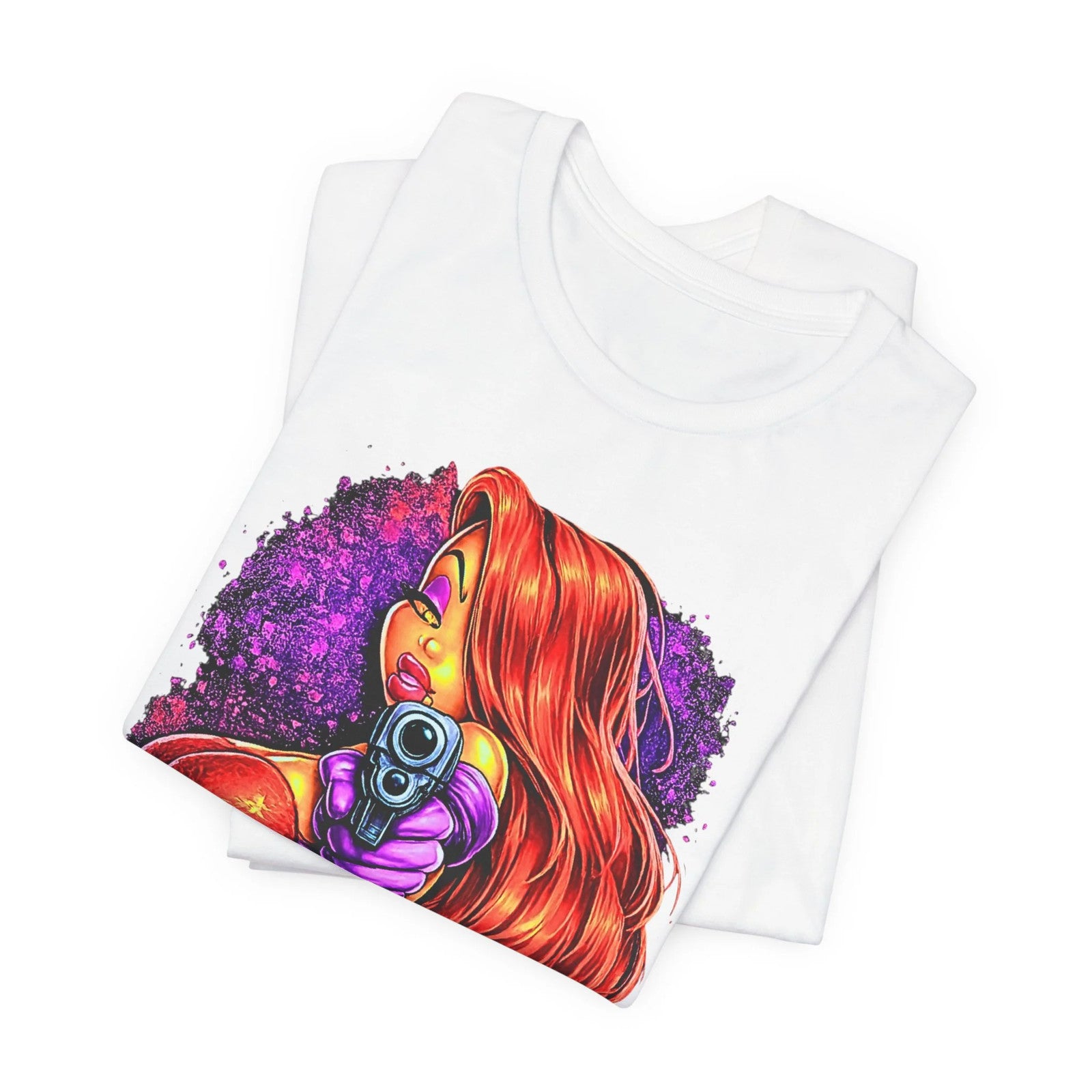 Rabbit Pinup Girl T-Shirt | Retro Comic Femme Fatale Graphic Tee by GT Artland