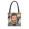 Chuck Norris Legacy Retro Martial Artist Cartoon Tote Bag | All-Over Print
