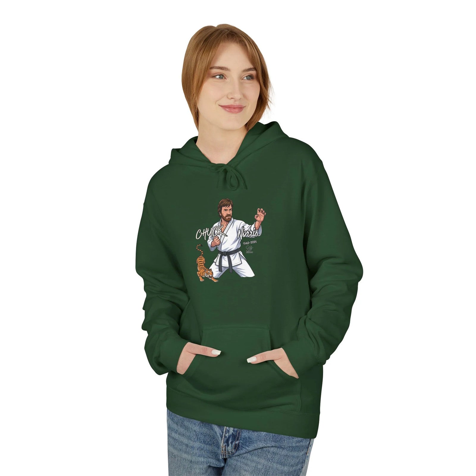 Chuck Norris Karate Hoodie | Martial Arts, Tiger Illustration by GT Artland