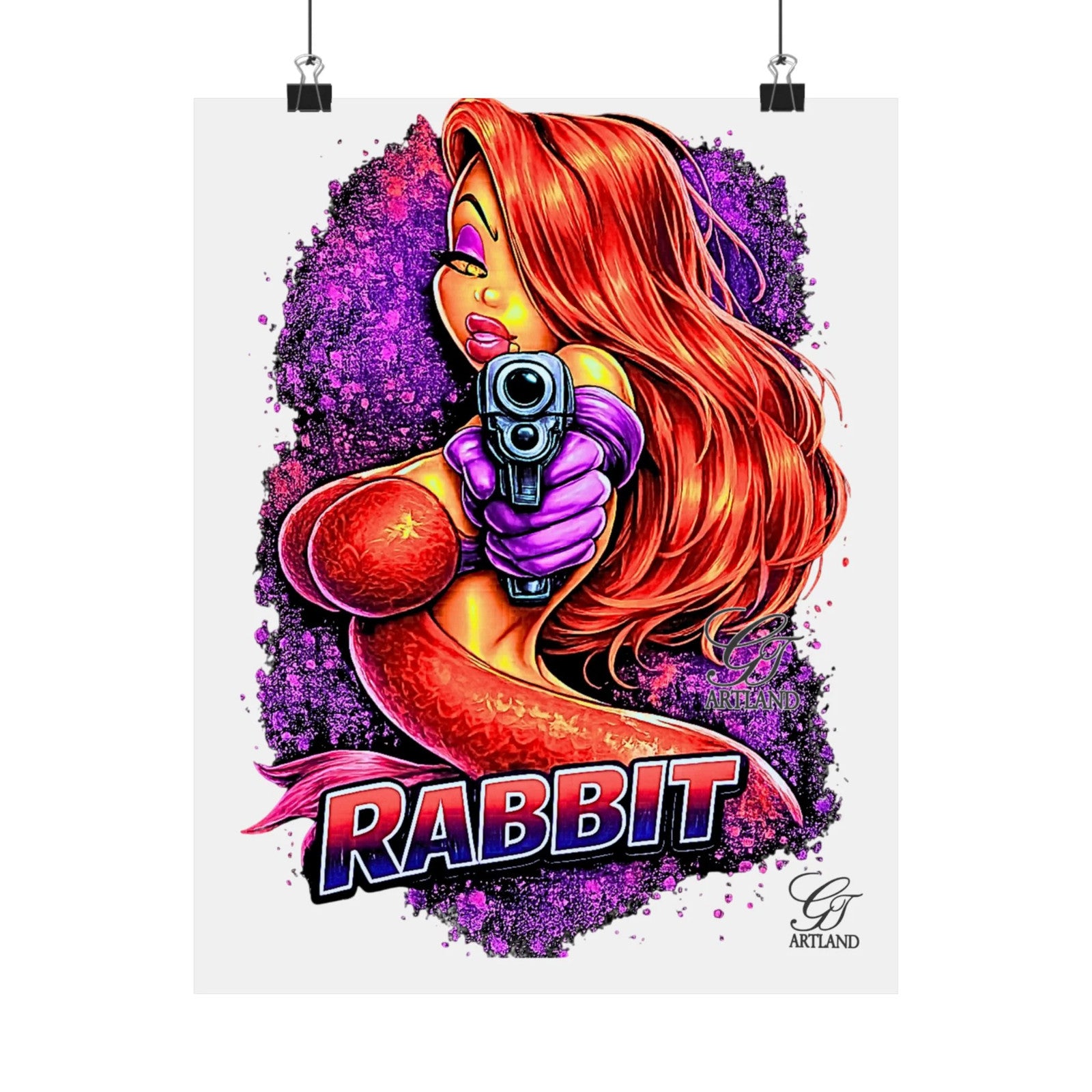 Red-Haired Vixen Rabbit Poster | Matte Vertical Posters by GT Artland