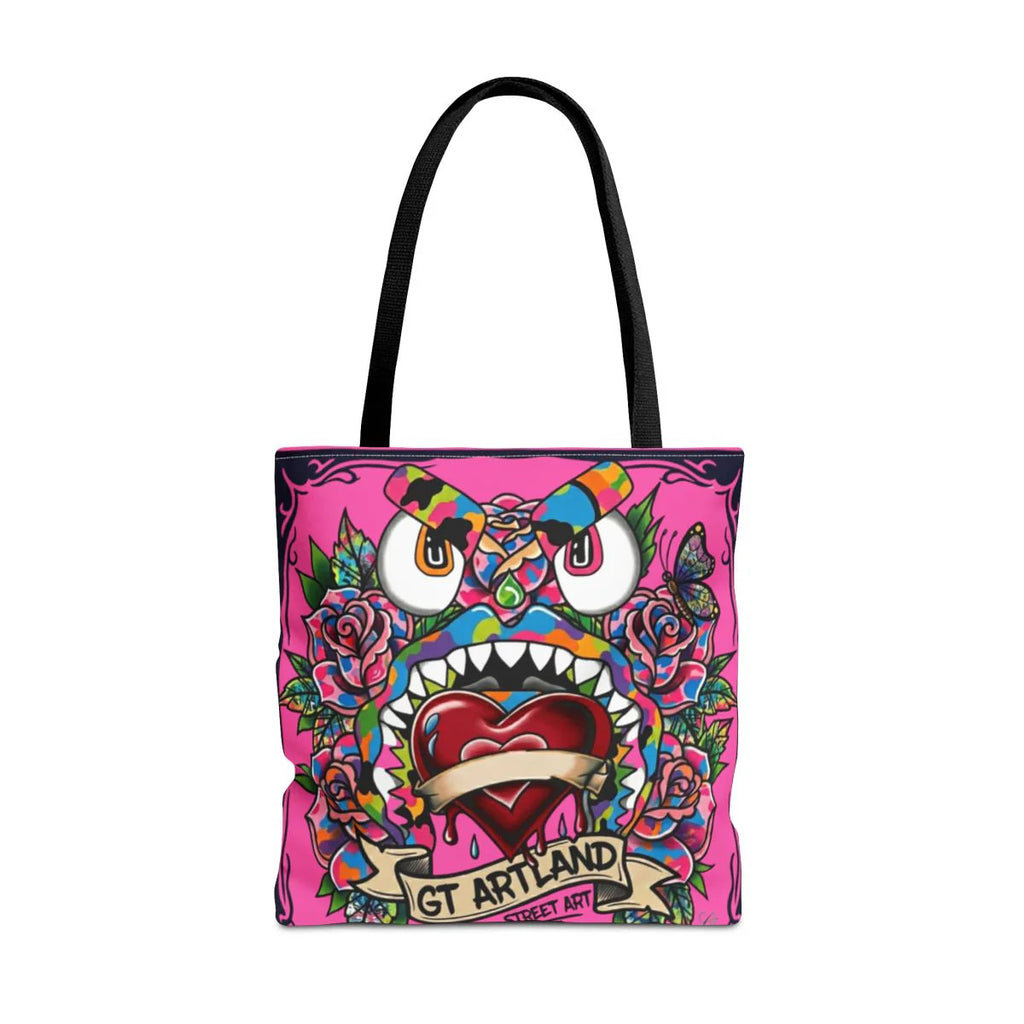 Colorful Gape Tattoo Monster Heart Tote Bag Designer Pinky Edition | All-Over
