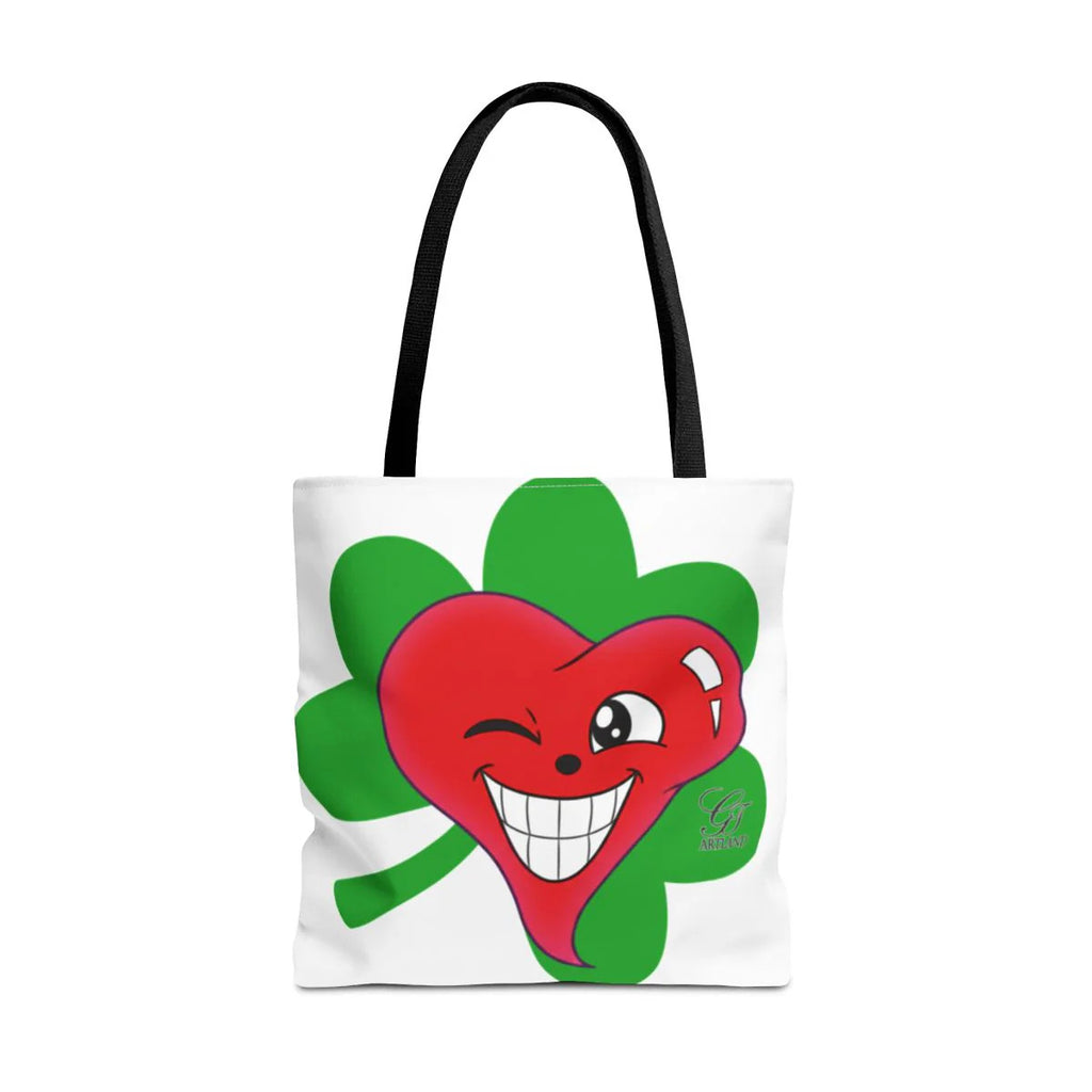 Shamrock "Lucky Art" Irish Designer Heart st patricks Tote Bag by GT Artland