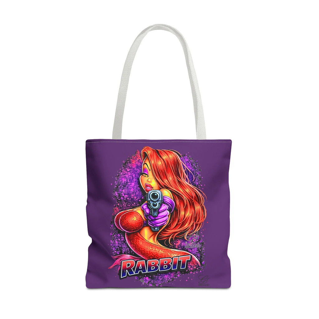 Red-Haired Femme Vixen Rabbit Jess Fatale Illustration Tote Bag | Retro Pinup