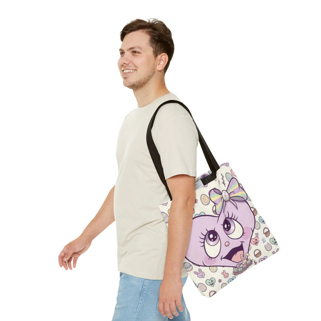 Easter Love Hunt Heart with Bow Designer Tote Bag by GT Artland