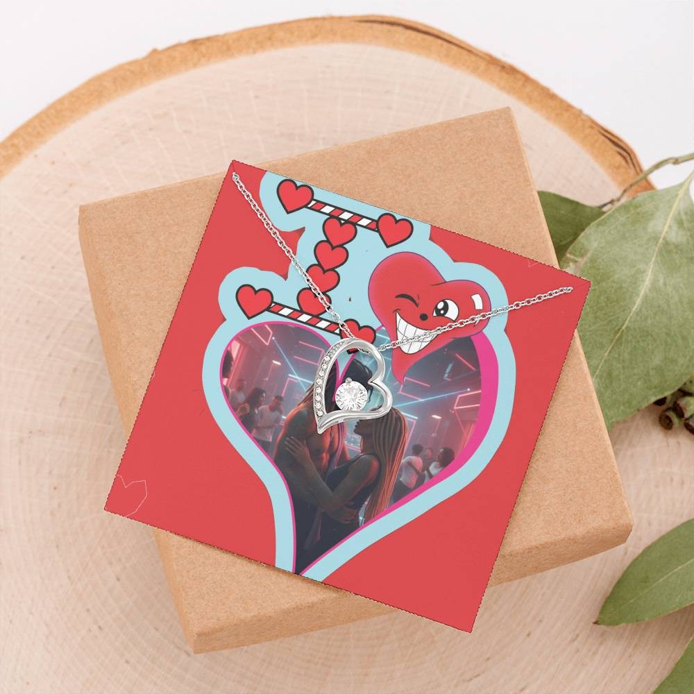 I Heart Forever Love Necklace Rhodium + Luxury Box by GT Artland