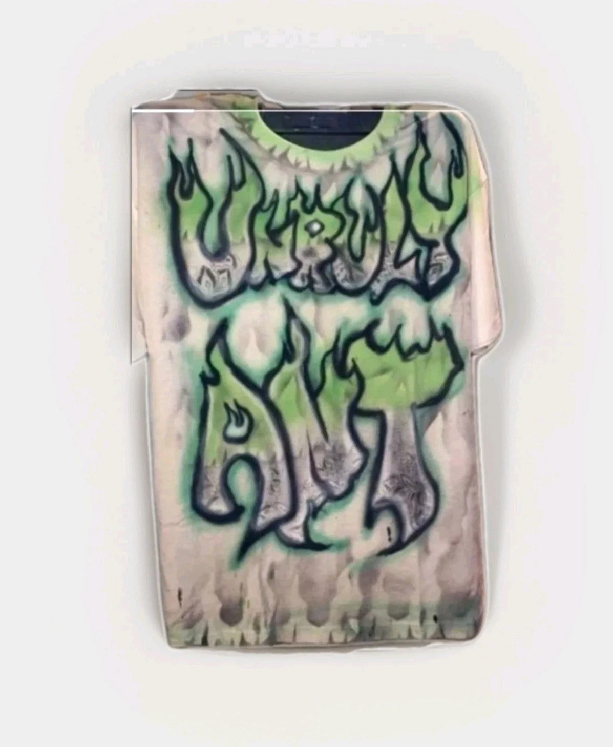 FIRE FLAME GRAFFITI DESIGN ON WHITE T ANY NAME ANY COLORS Any SIZE UP TO 5XL